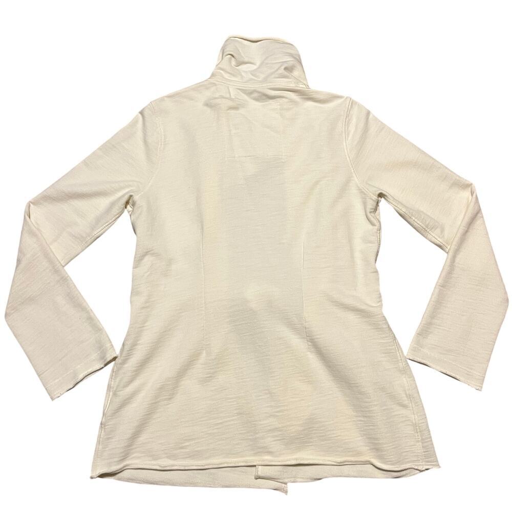 NWOT Lucky Brand Wrap Tie Open Front Ivory Cardigan XL Pockets Boho Classic City - Picture 4 of 6